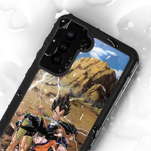 Dragon Ball Z Goku Versus Saiyans Galaxy S24 Plus Waterproof Case